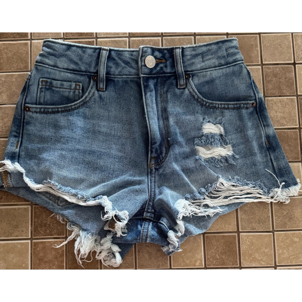 Distressed Denim Women Shorts